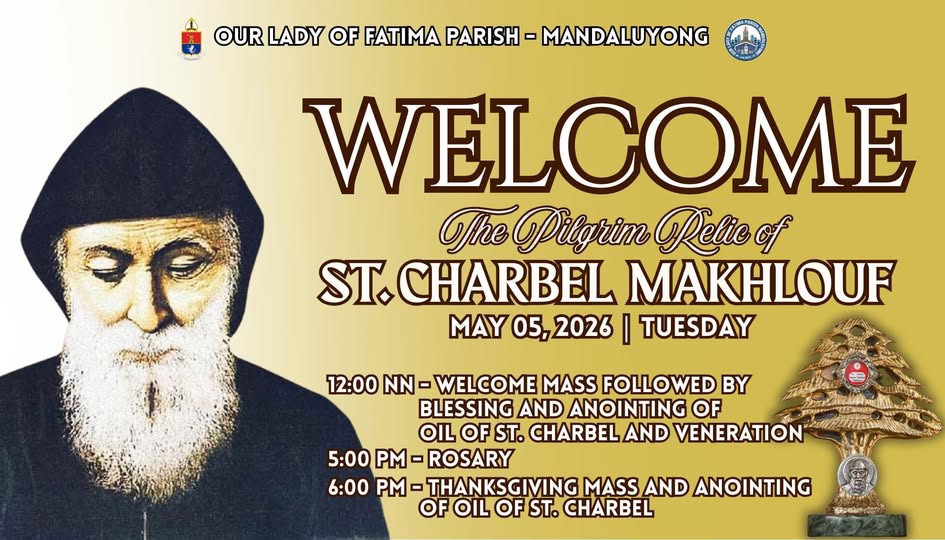 THE VISITATION OF THE PILGRIM RELIC OF ST. CHARBEL MAKHLOUF at Our Lady of Fatima Parish Mandaluyong City